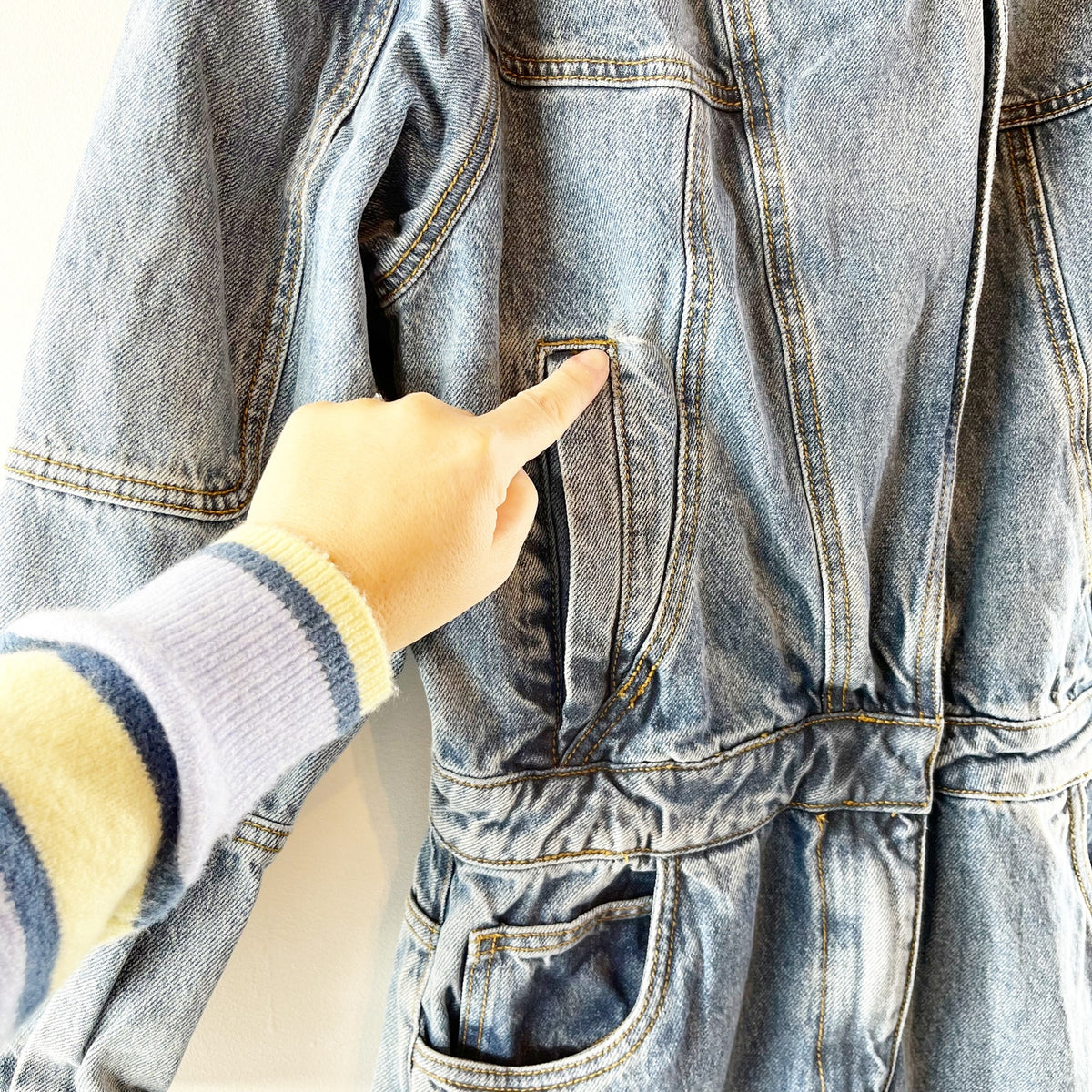 Ronny Kobo Eugene Long Sleeve Denim One Piece Jumpsuit Blue Medium