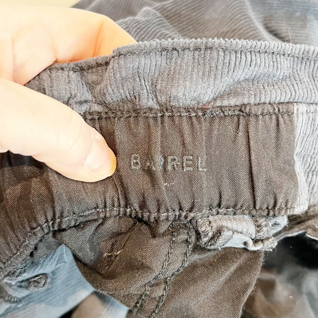 American Eagle High Rise Corduroy Barrel Pants Navy Blue 12 Short Petite