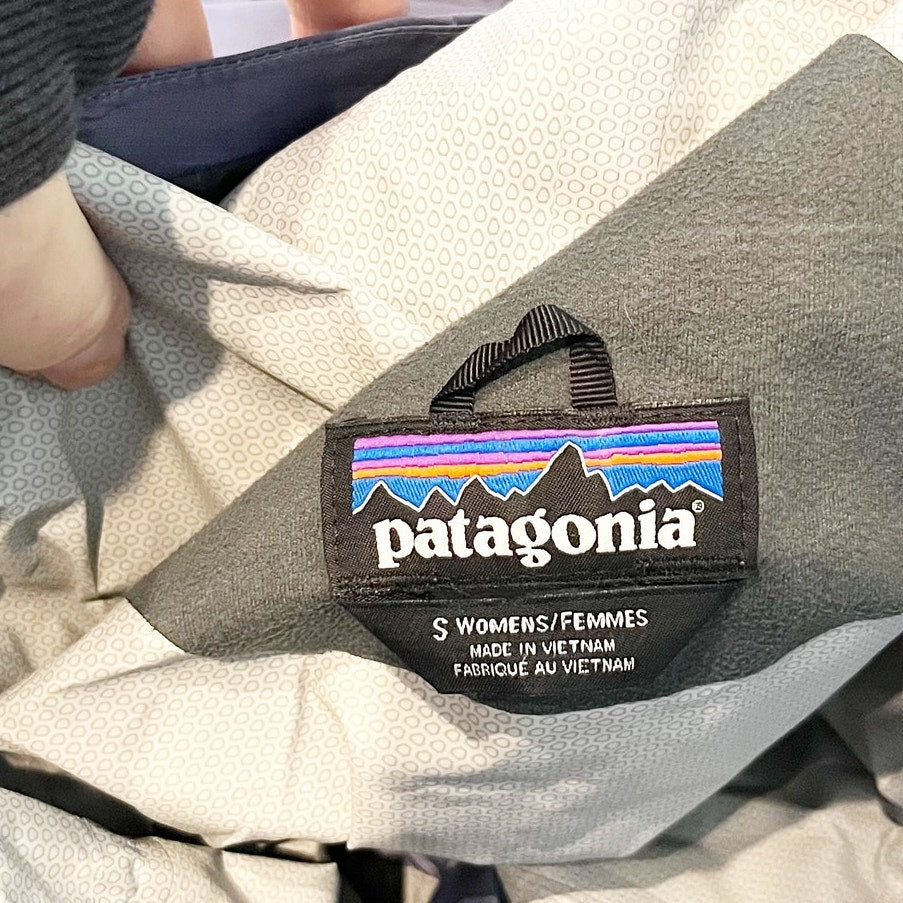 Patagonia Torrentshell 3L Long Sleeve Full Zip Outdoor Rain Jacket Blue Small