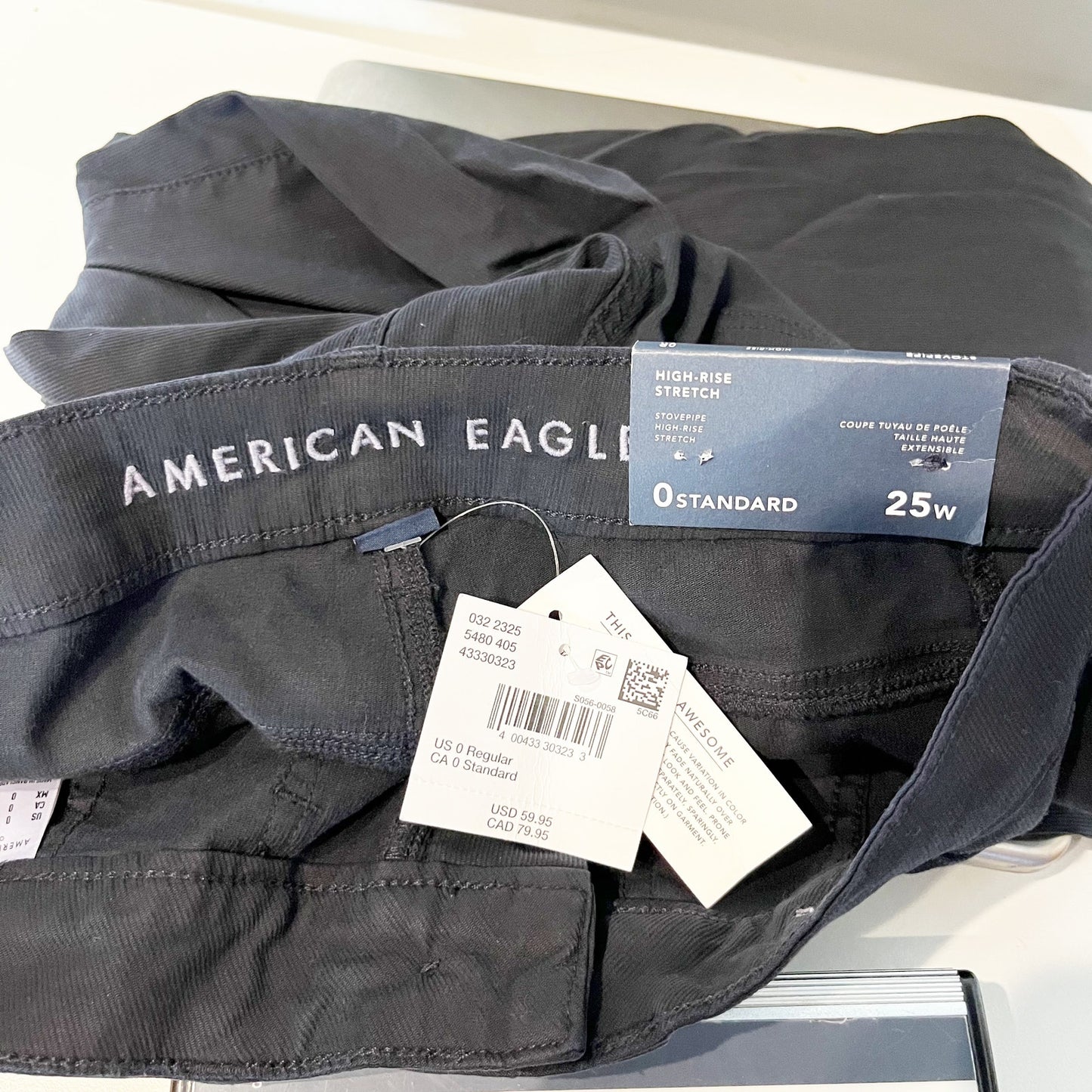 American Eagle Stretch High-Rise Utility Stovepipe Pant Rich Navy Blue 25