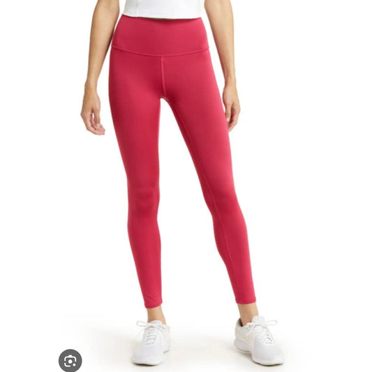 Alo Airlift High Rise 7/8 Leggings Pants Lipstick Red Pink Small