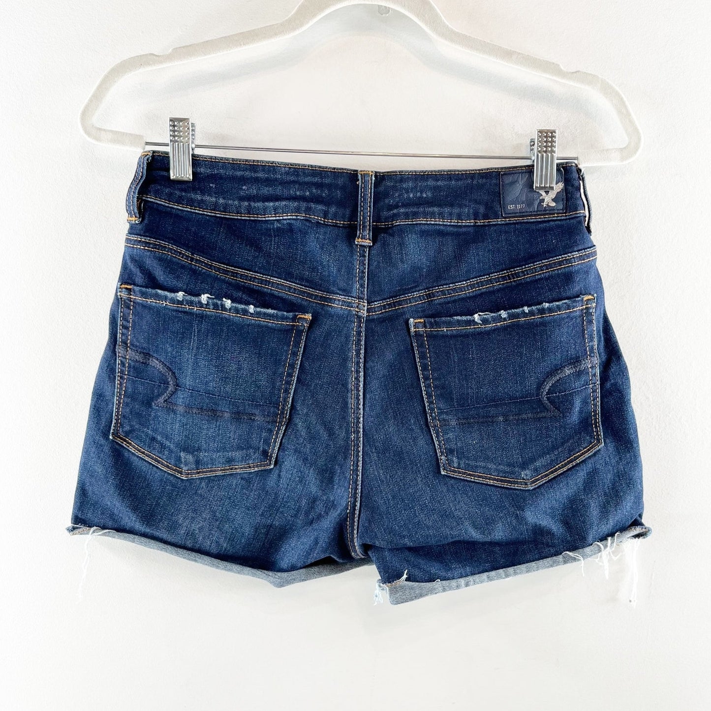 American Eagle Outfitters Super Stretch Denim Hi-Rise Jean Shorts Blue 10