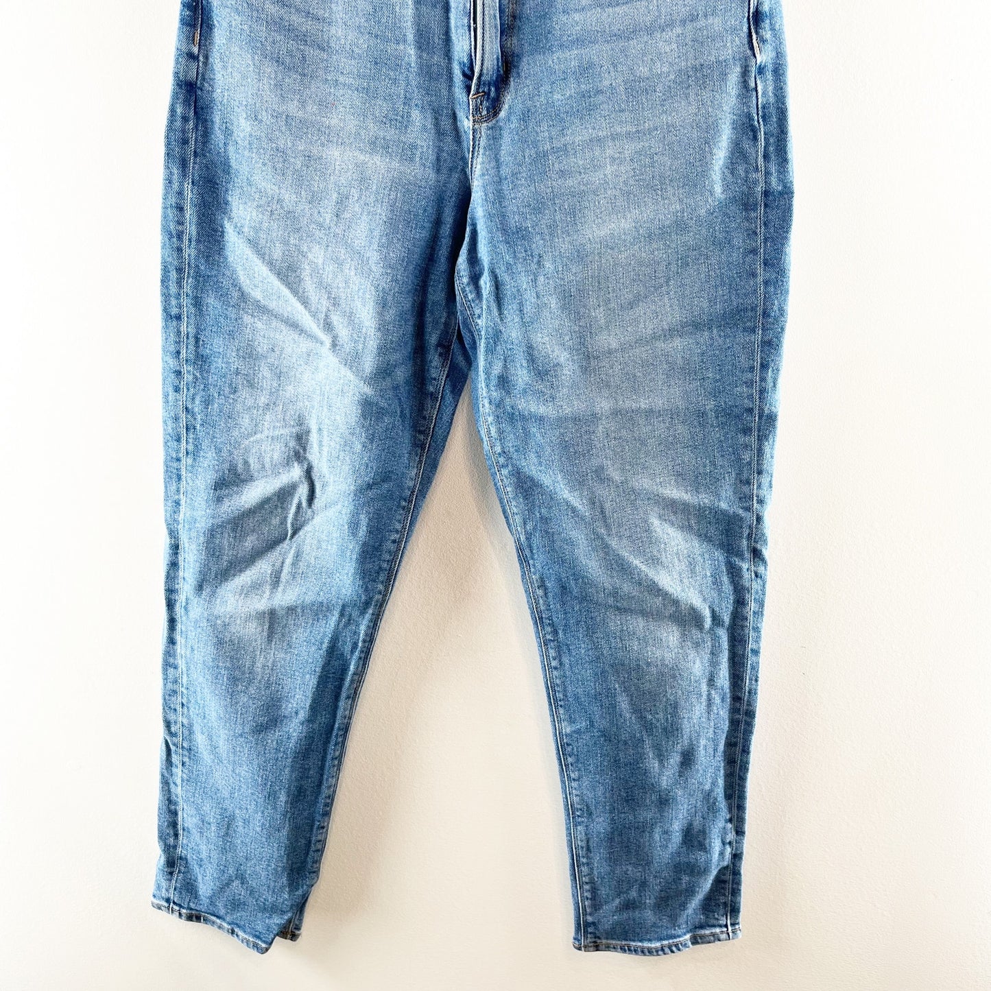 American Eagle High Rise Stretch Mom Jeans Blue 8