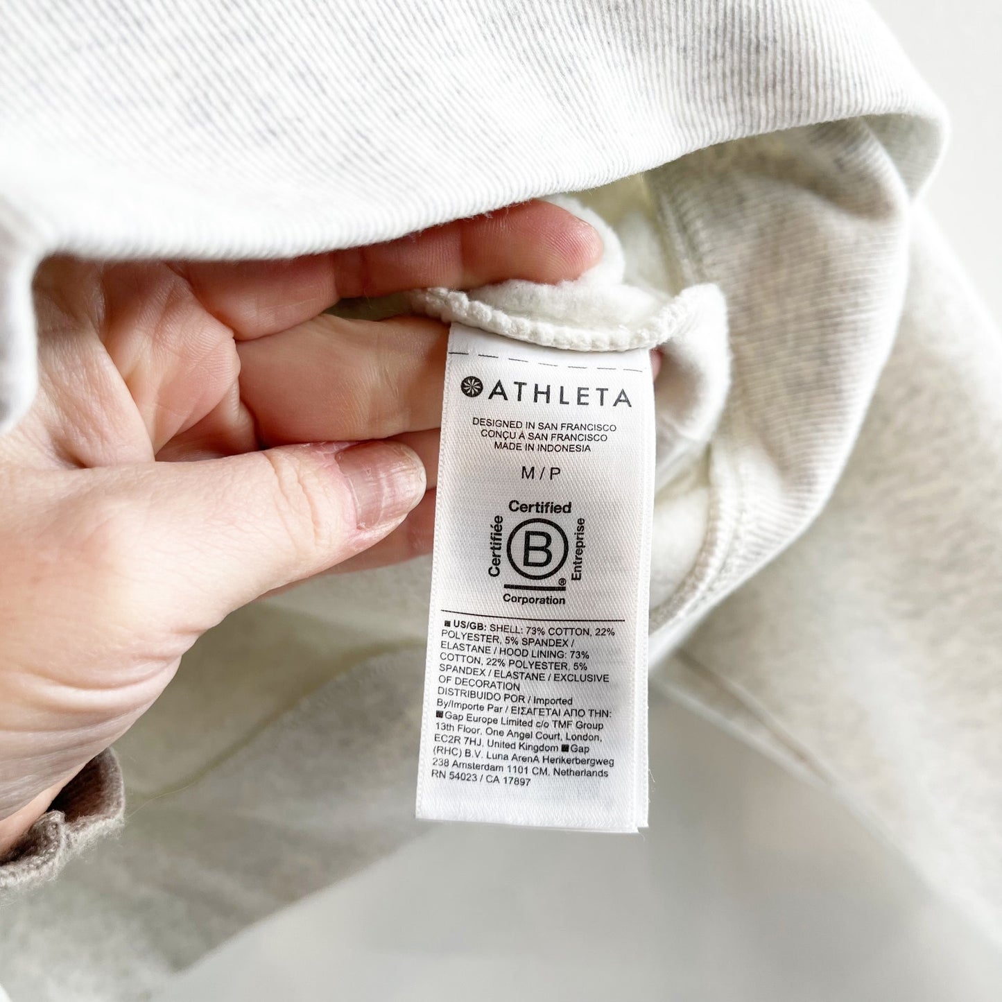 Athleta Forever Fleece Full Zip Hoodie Sweatshirt Gray Medium