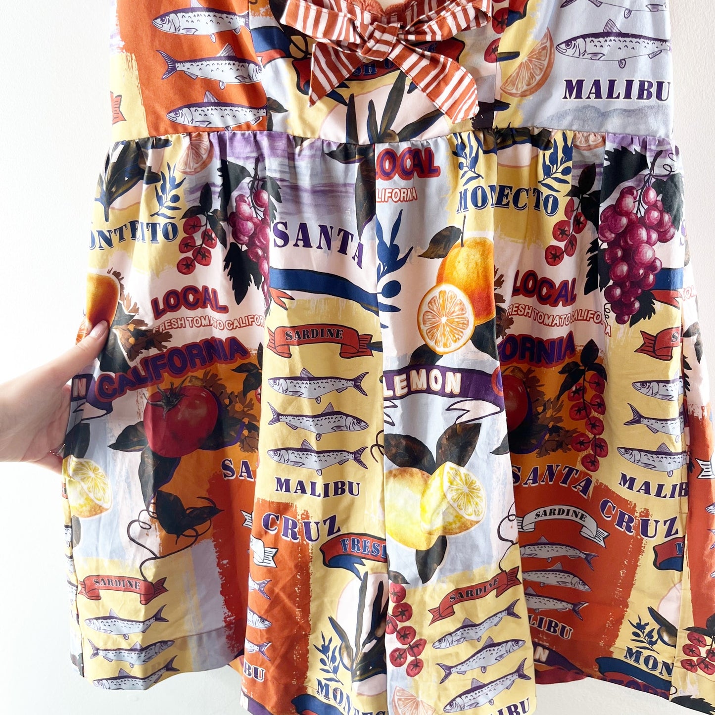 Christian Lacroix Playful Sardine & Mediterranean Food Motif Romper Multi Medium
