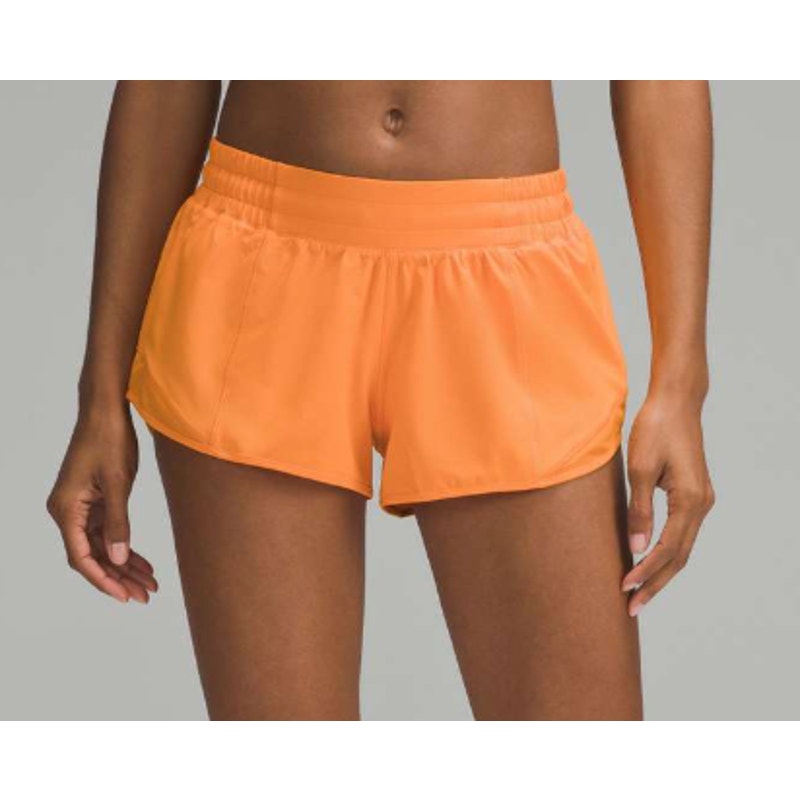 Lululemon Hotty Hot Low-Rise Lined Short 2.5" Lit Orange 2