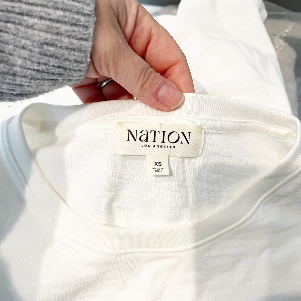 Nation LTD Grommet Trim Pima Cotton Tank Top White XS