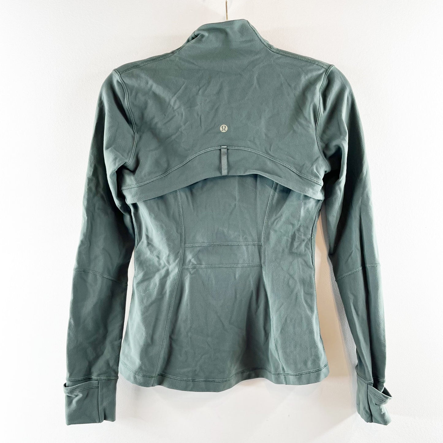 Lululemon Define Full Zip Jacket Luon Dark Forest Green Gold 6