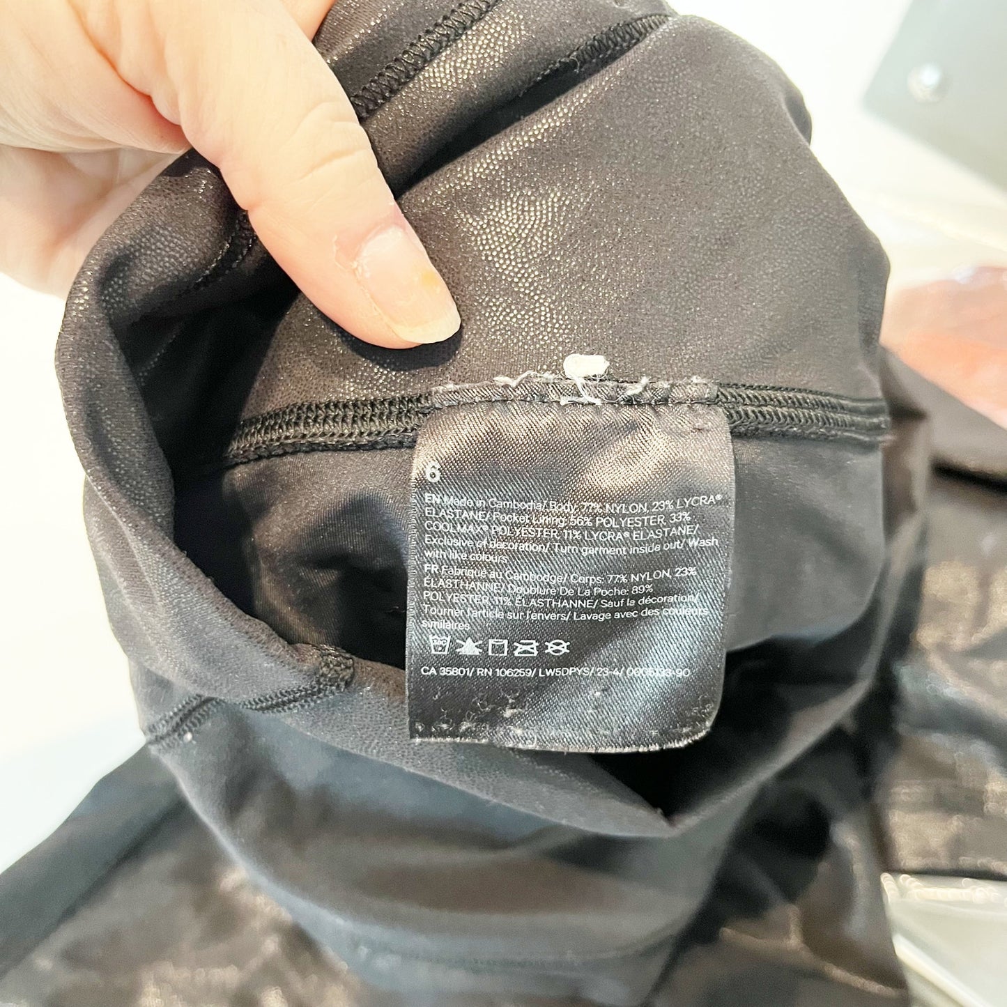 Lululemon Athletica Train High-Rise Tight Leggings 25" Foil Black 6