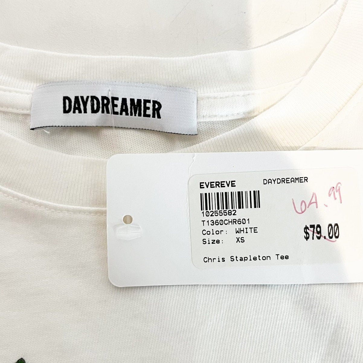 Daydreamer Short Sleeve Chris Stapleton Graphic Band Tee White XS