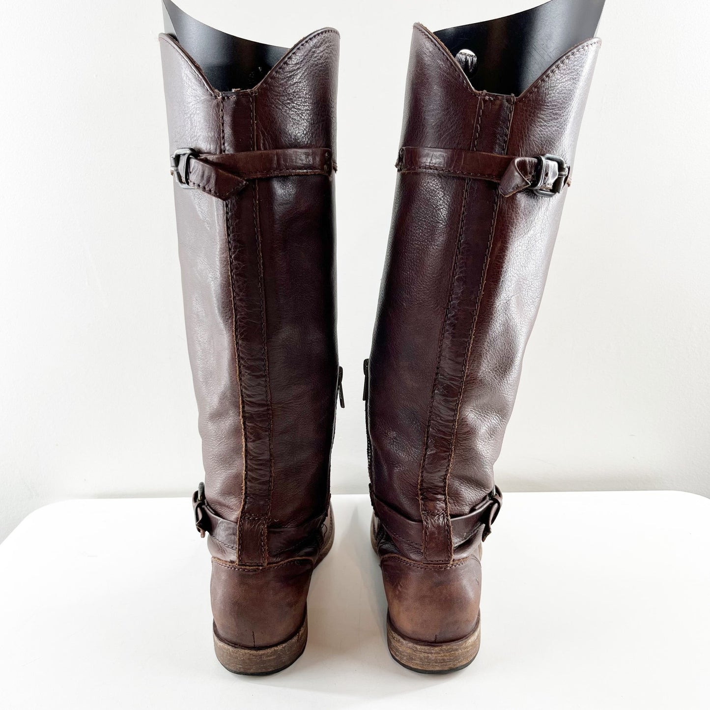 Frye Knee High Leather Phillip Equestrian Riding Boots Dark Brown 9