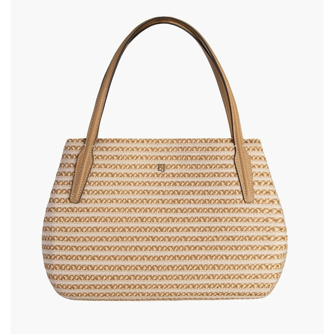 Eric Javits Squishee Isla Straw Bag Peanut Beige Tan