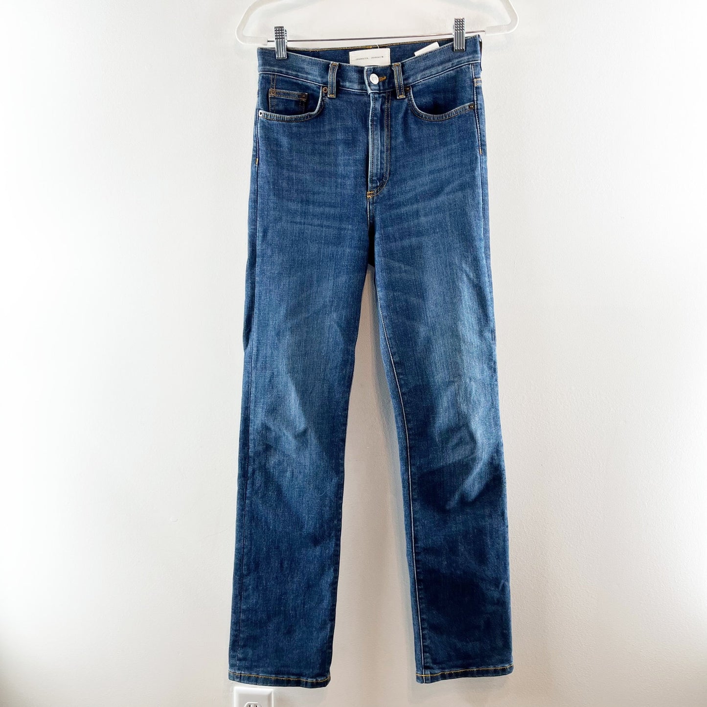 Jeanerica Eiffel High Ries Straight Leg Jeans Dark Vintage Blue 26 / 2