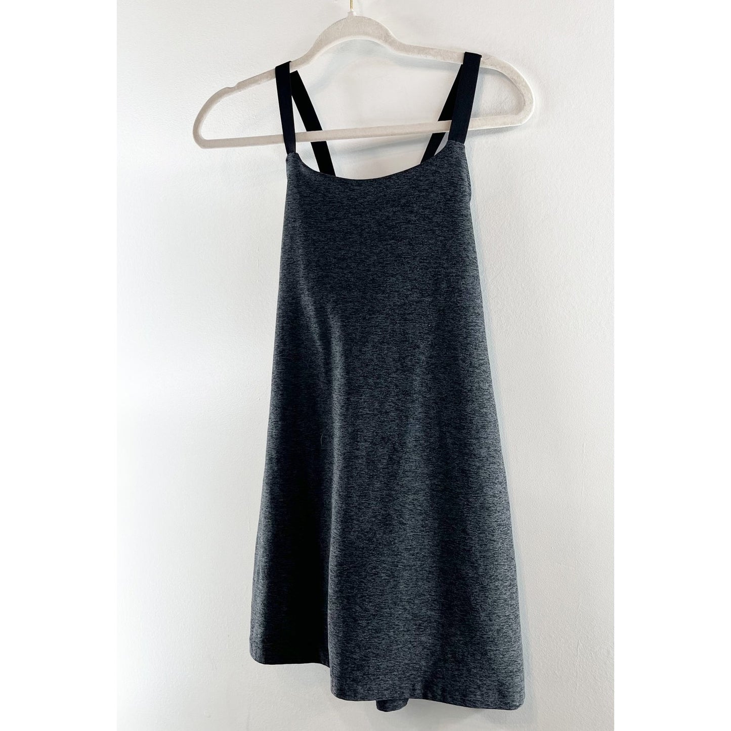 Beyond Yoga Spacedye Move It Mini Dress with Built-In Short Black Charcoal Small