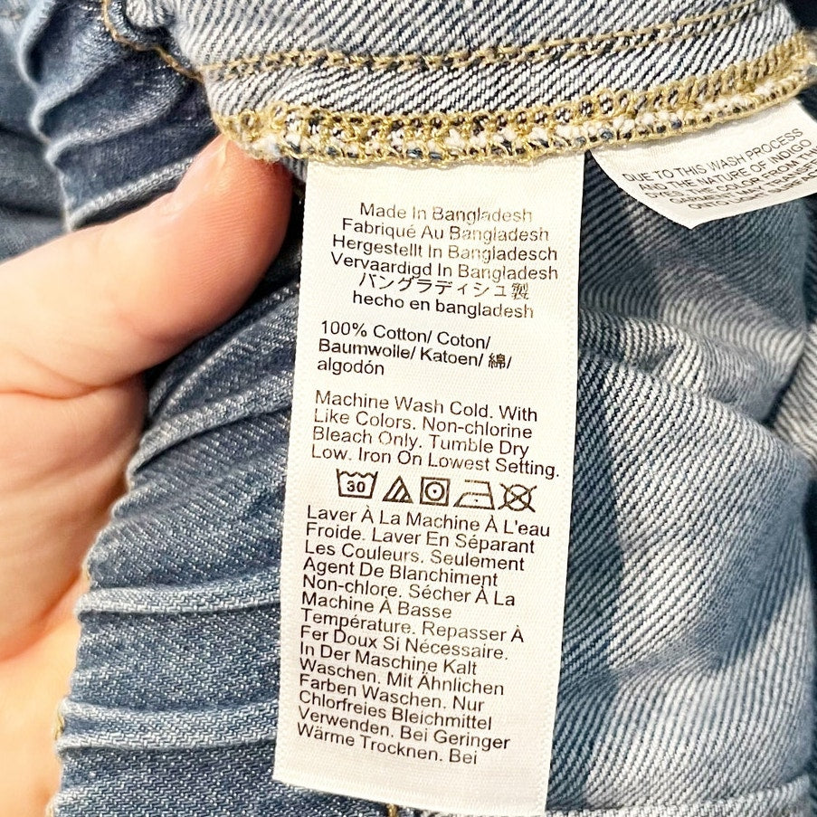 J. Crew Mid Rise Straight Ankle Drawstring Pants Jeans Blue 28 / 6