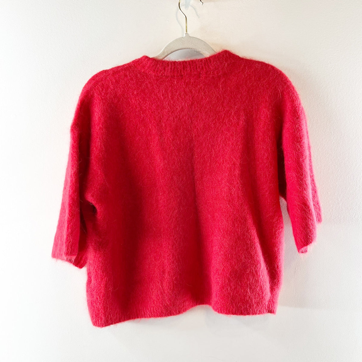 Pistola Micah Elbow Length Boxy Crewneck Sweater Ruby Red XS