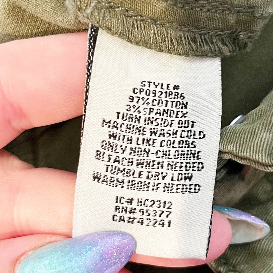 Sanctuary Reissue High Rise Wide Leg Cargo Pants Moss Green XS