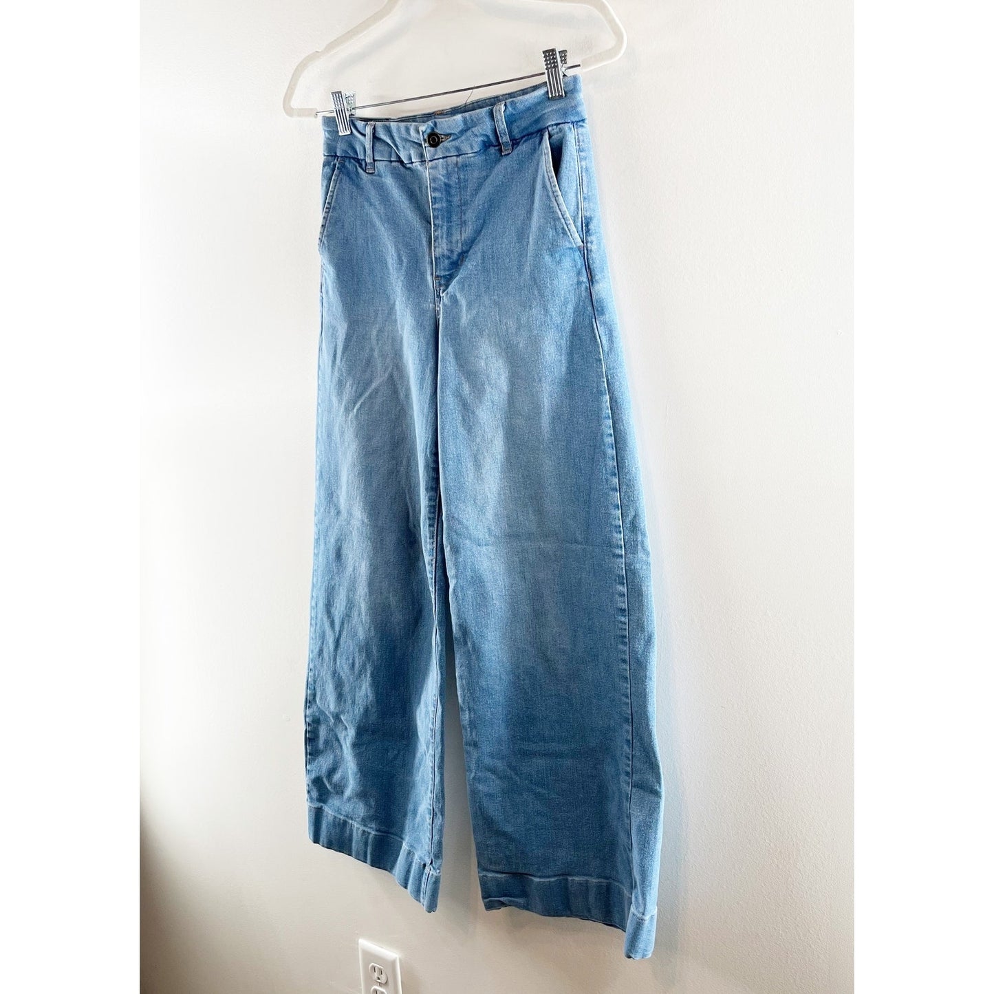 BCBGeneration High Rise Wide Leg Trouser Jeans Blue 7 / 28