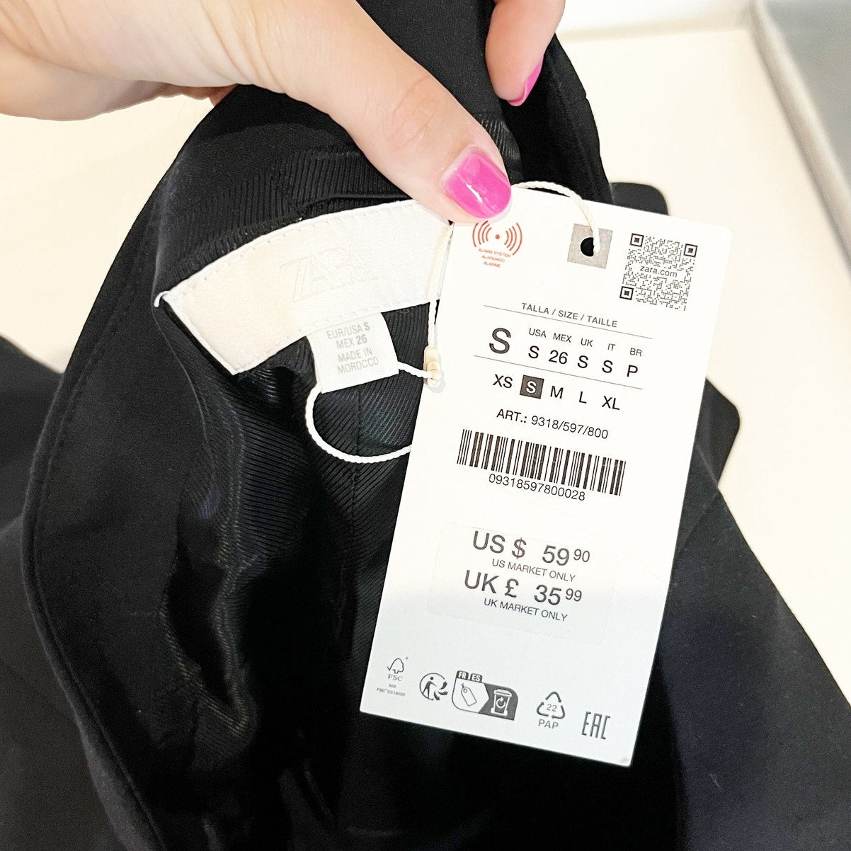 ZARA Halter Tuxedo Style Blazer Vest Black Small