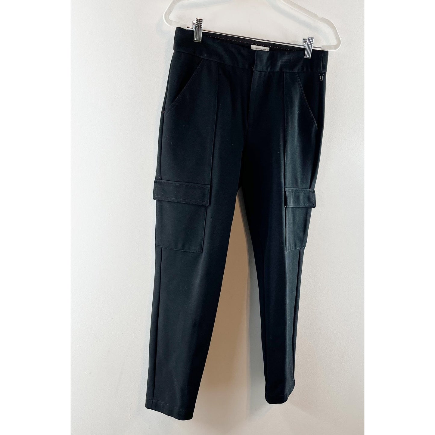 Anthropologie Essential Slim High Rise Cargo Pants Black 6