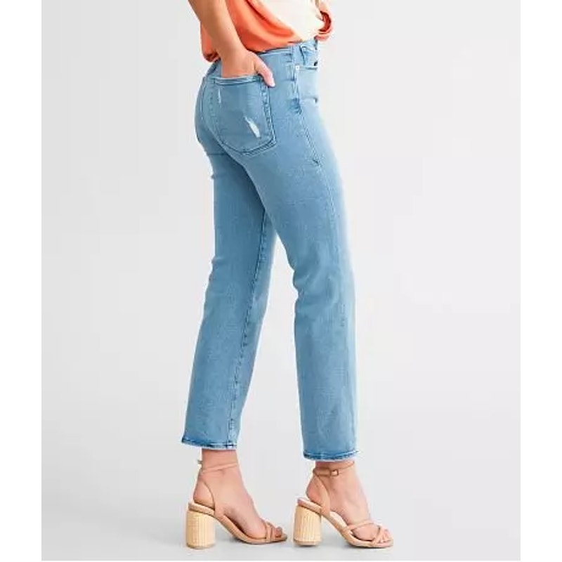 Good American Good Legs High Rise Stretch Denim Straight Jeans 26 / 2