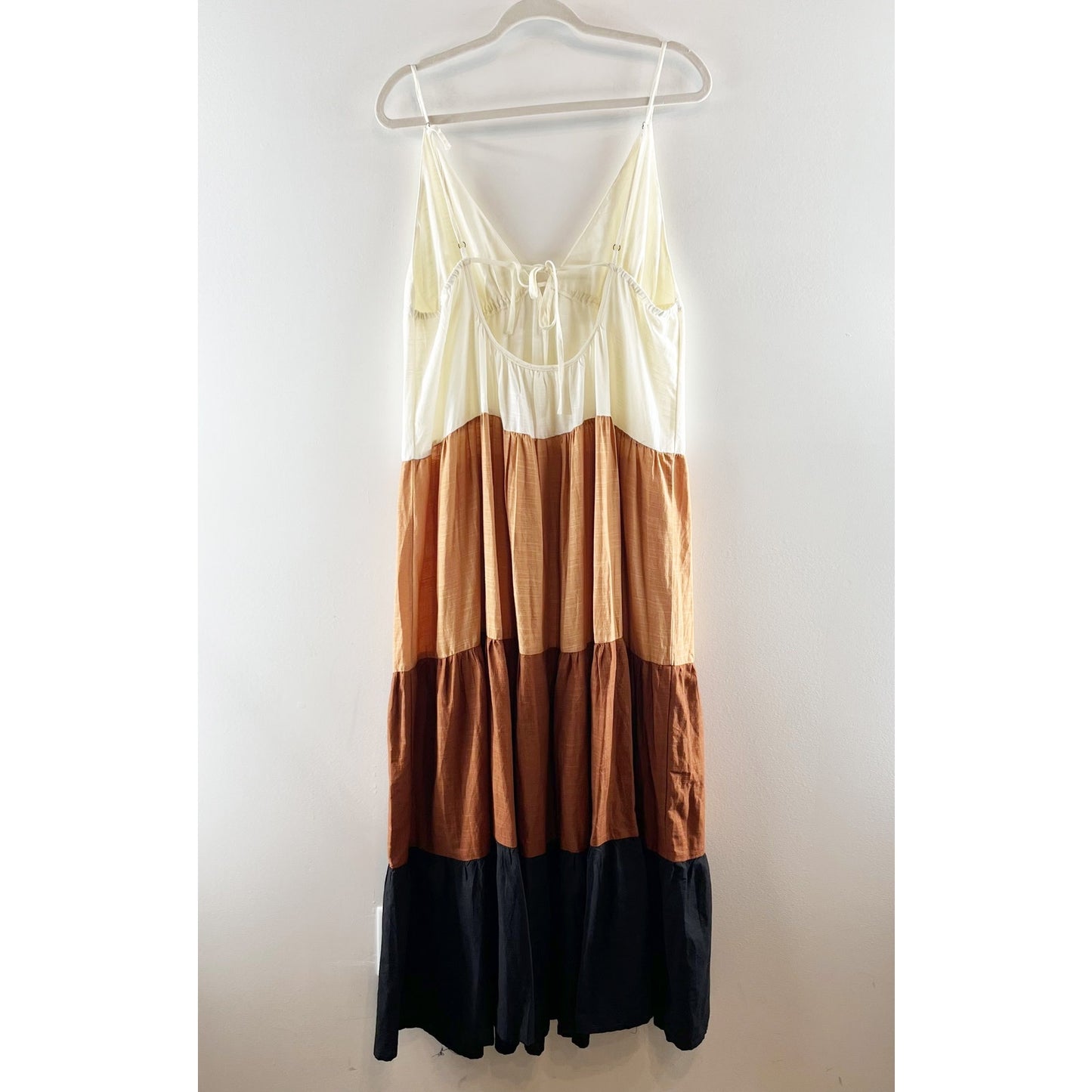 Anthropologie The Raya Colorblock Sleeveless Tiered Maxi Dress Multicolor XL