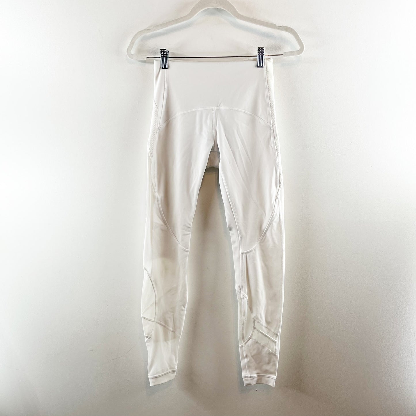 Lululemon Clear The Court Tight Leggings Mesh 28" White 6