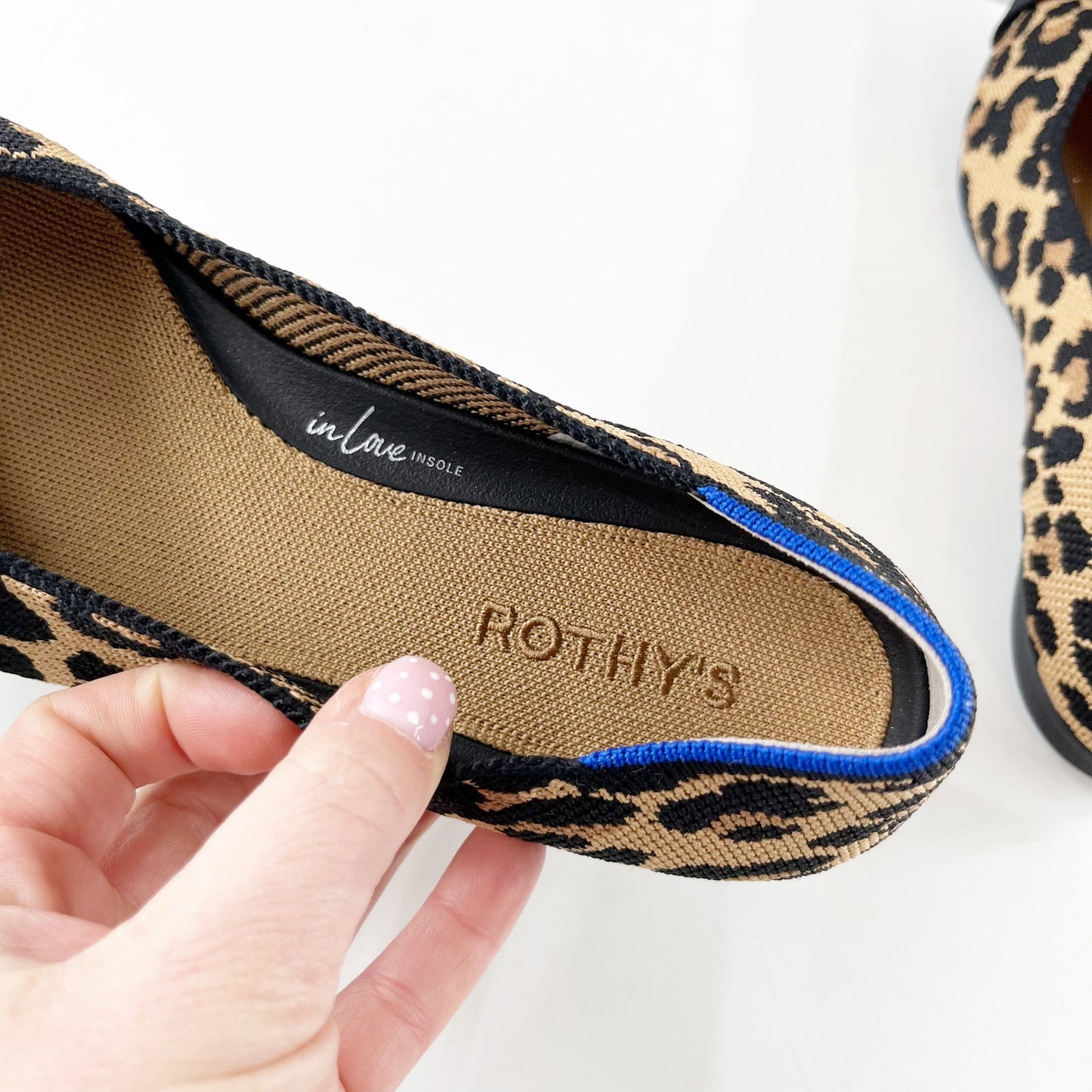 Rothy's The Bow Point II Flats in Sable Spot Leopard Tan Black 9.5