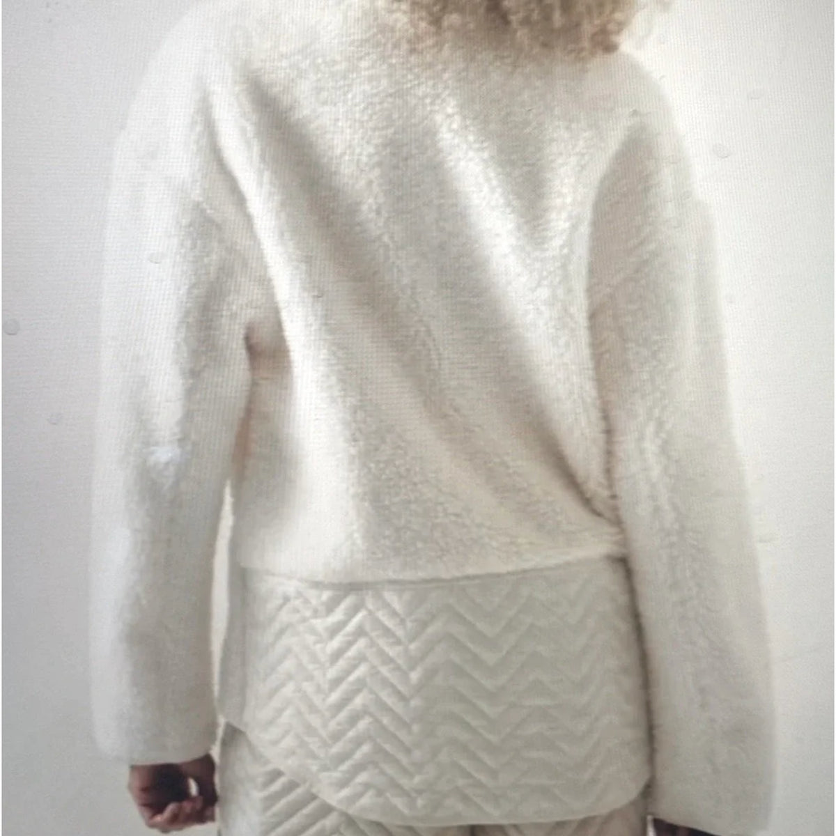 Athleta Cozy Sherpa Fleece Snap Jacket White XS