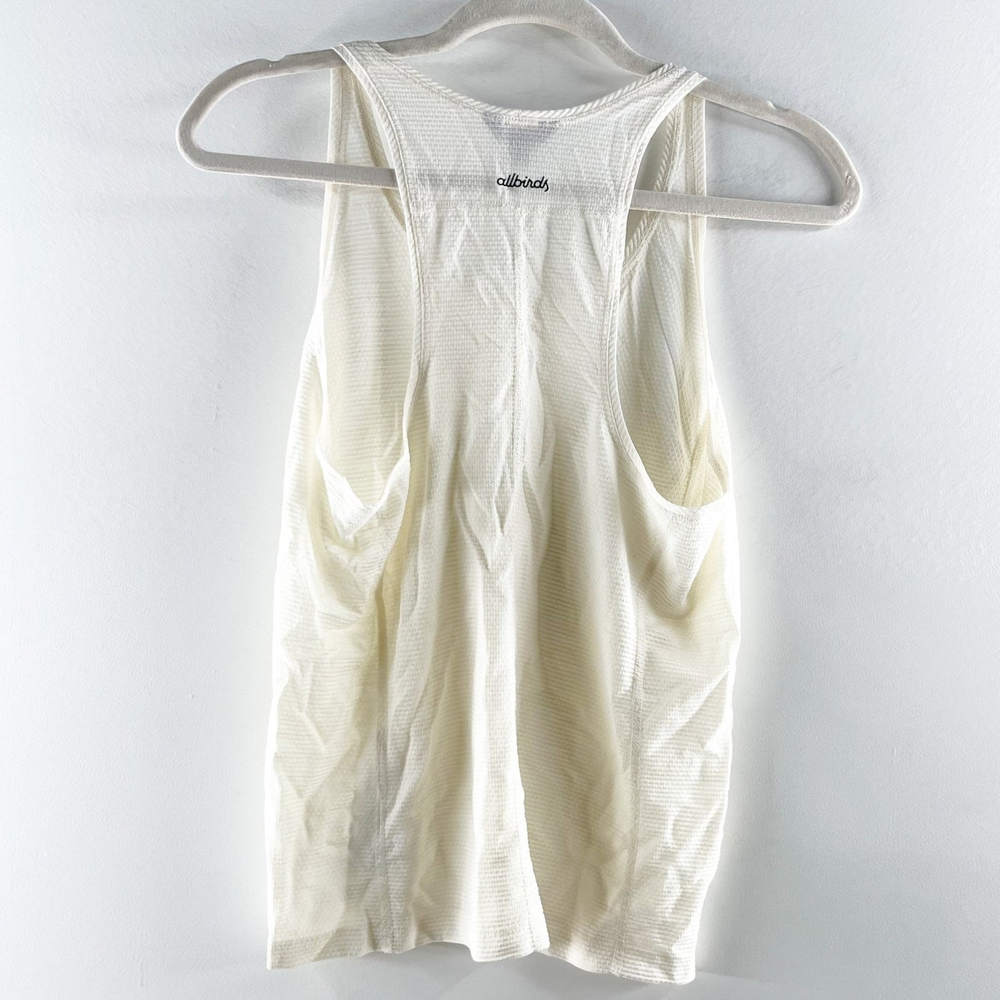 Allbirds Natural Run Mesh Racerback Tank Top White Small
