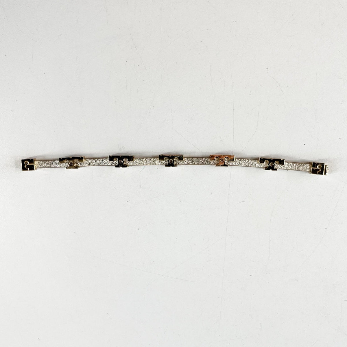 Tory Burch Eleanor Leather Logo Bracelet Gold