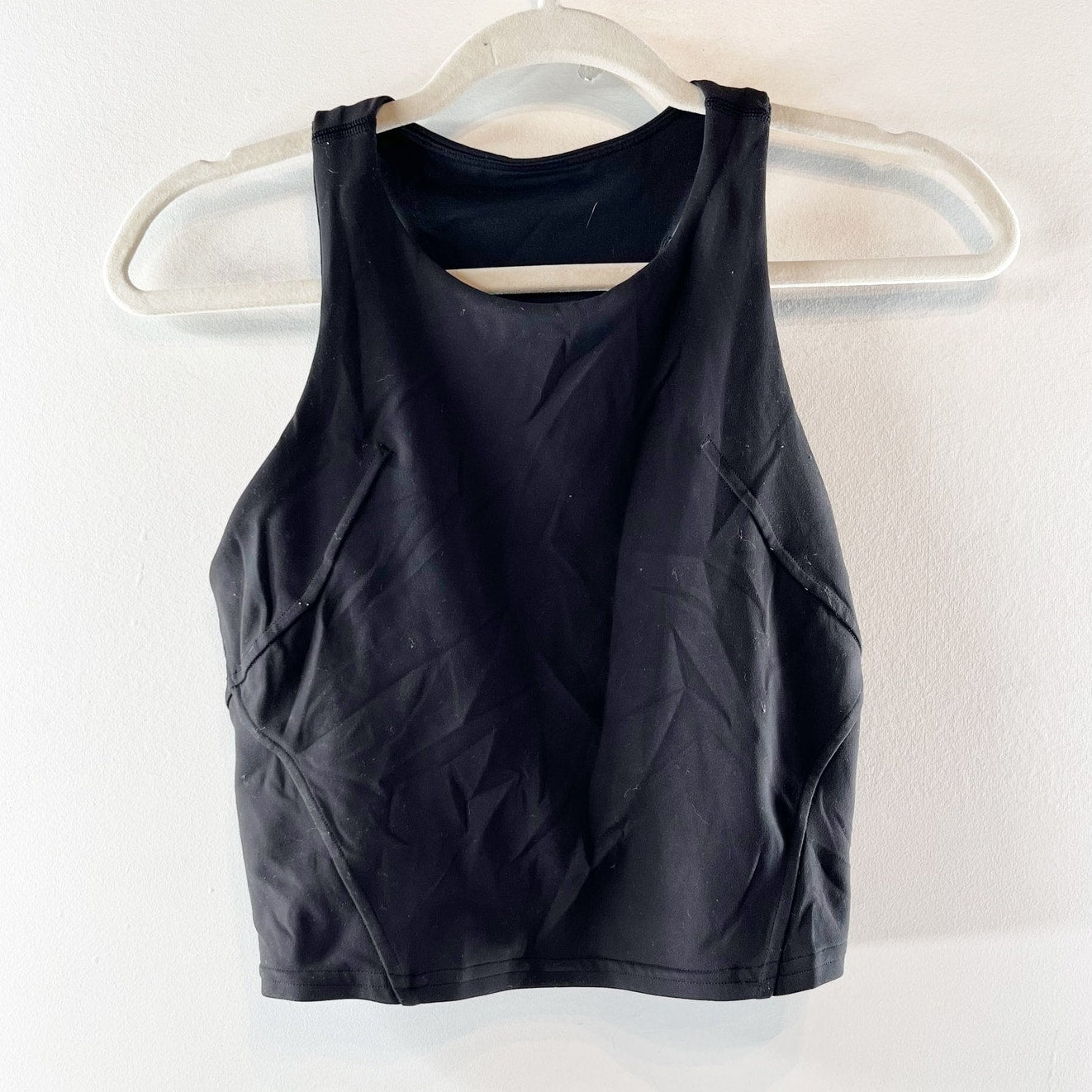 Lululemon Invigorate Training Cropped Tank Top Black 6