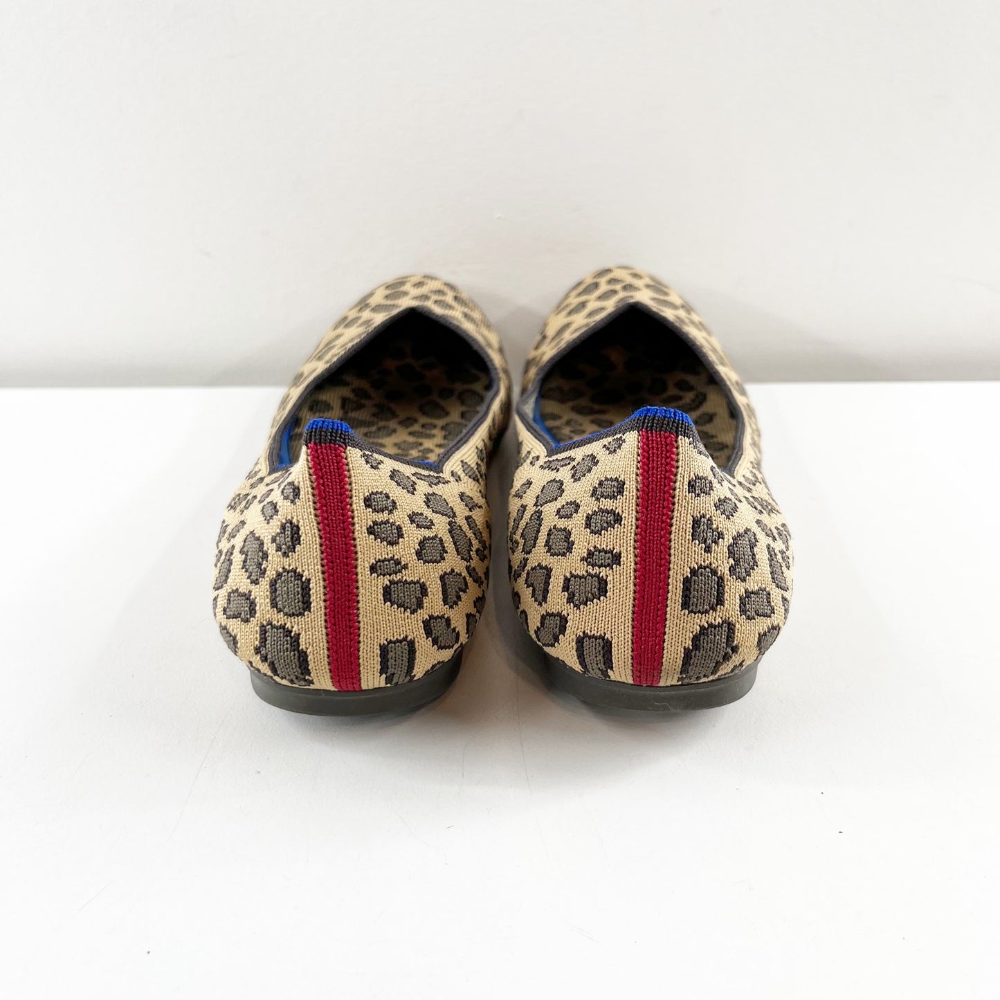 Rothy's Round Toe Slip On Leopard Ballet Flats Tan Black 9
