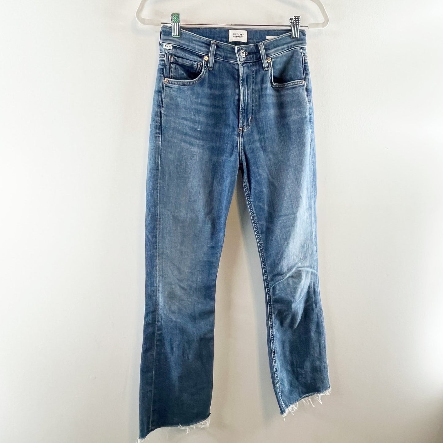 Citizens of Humanity High Rise Isola Cropped Boot Cut Jeans Blue 25