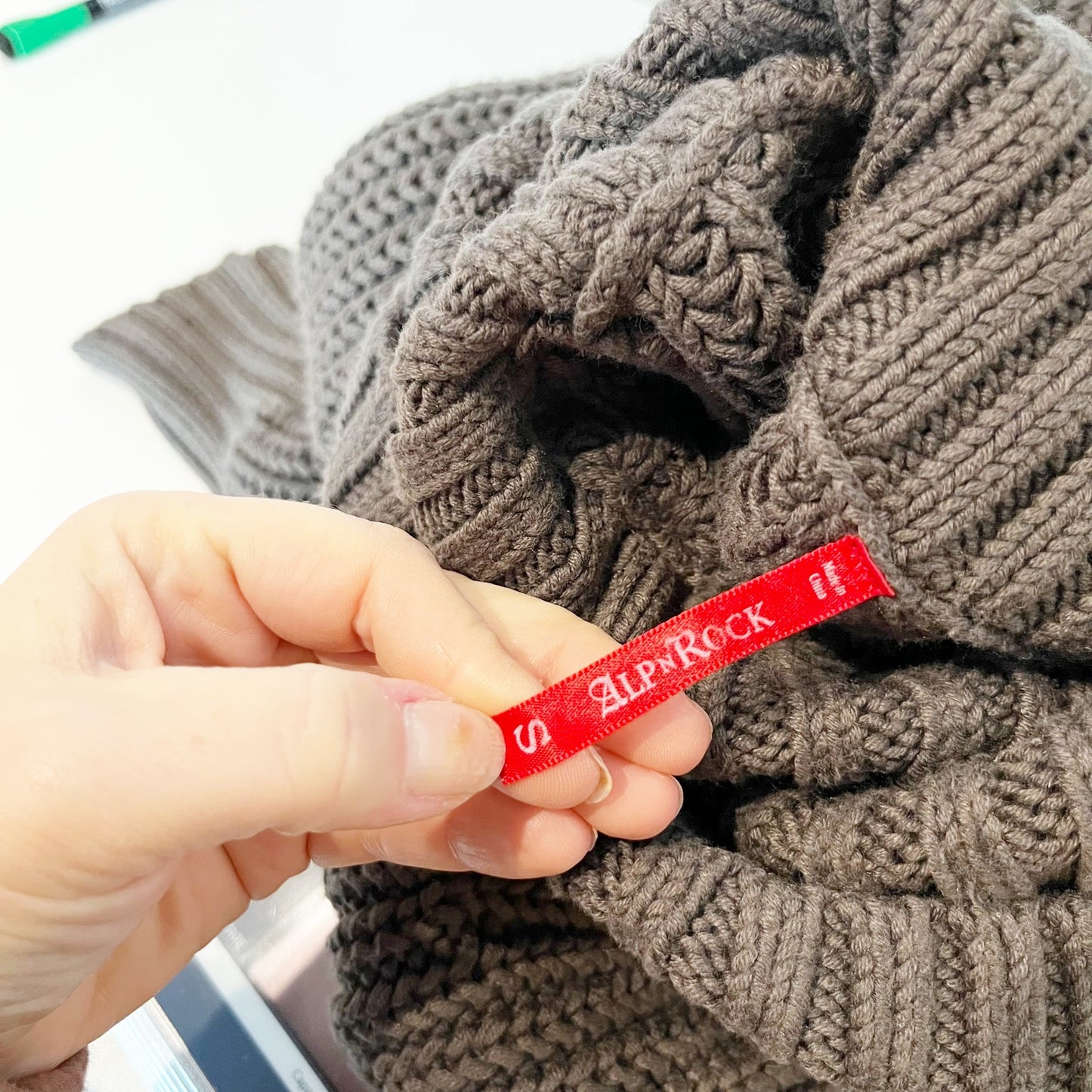 Alp N Rock Simone Long Sleeve Turtleneck Knit Pullover Sweater Gray Small