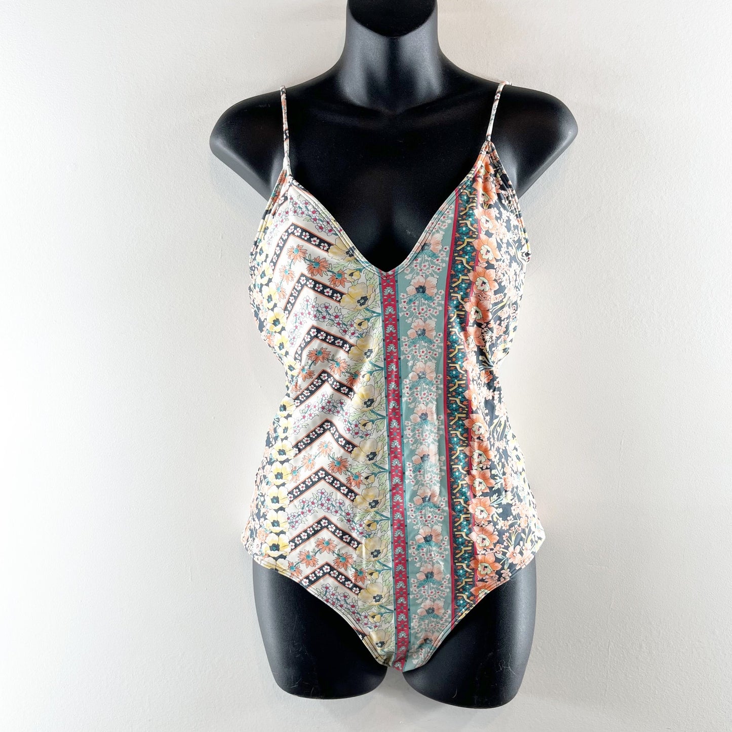 O'Neill Coco Sands Printed Tie Back One Piece Swimsuit Cream Large