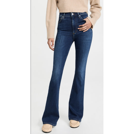 Citizens of Humanity Lilah High Rise Flare Jeans Dark Wash Blue 24