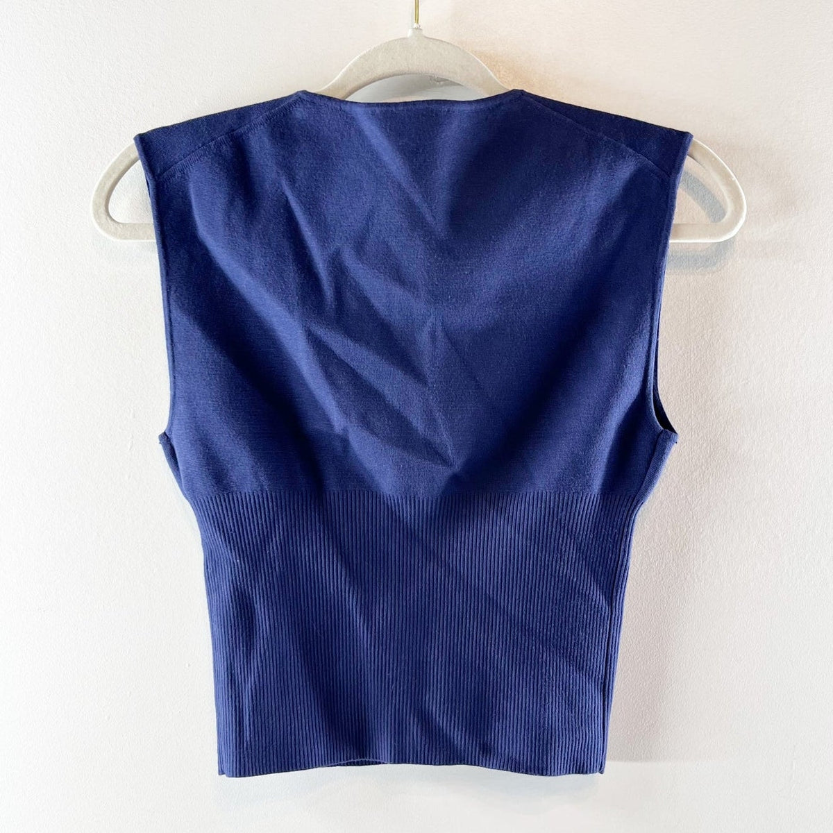 Wilfred Aritzia Golightly Sleeveless Cardigan Sweater Navy Blue XS