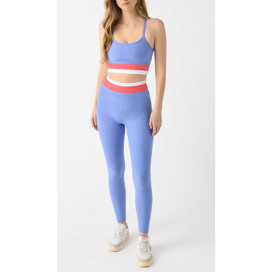 Beyond Yoga Spacedye Horizon Colorblock Crop Tank and Midi Leggings Set Purple