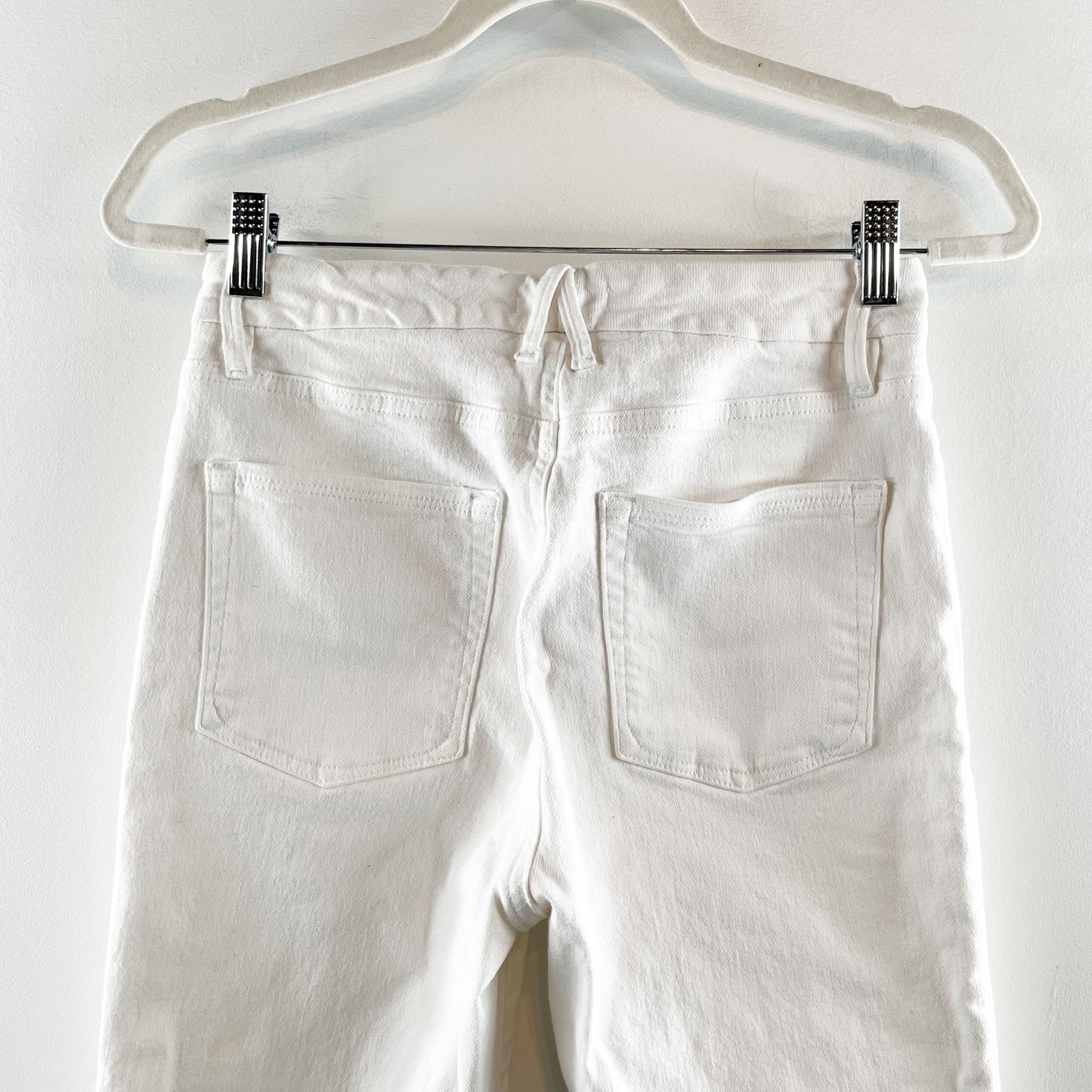 Good American Good Legs High Waisted Cropped Mini Bootcut Jeans White 6 / 28