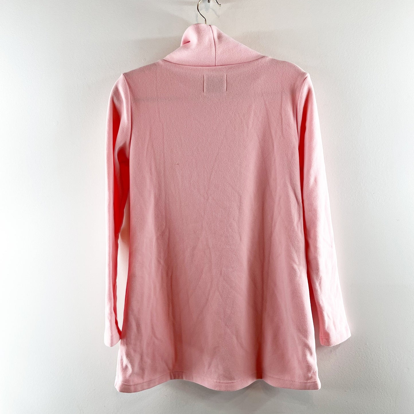 Dudley Stephens Greenpoint Vello Fleece Turtleneck Sweater Pink Small