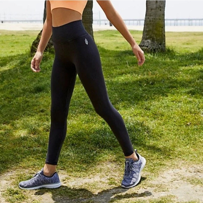 Free People Movement Good Karma High Waisted Leggings Black Medium
