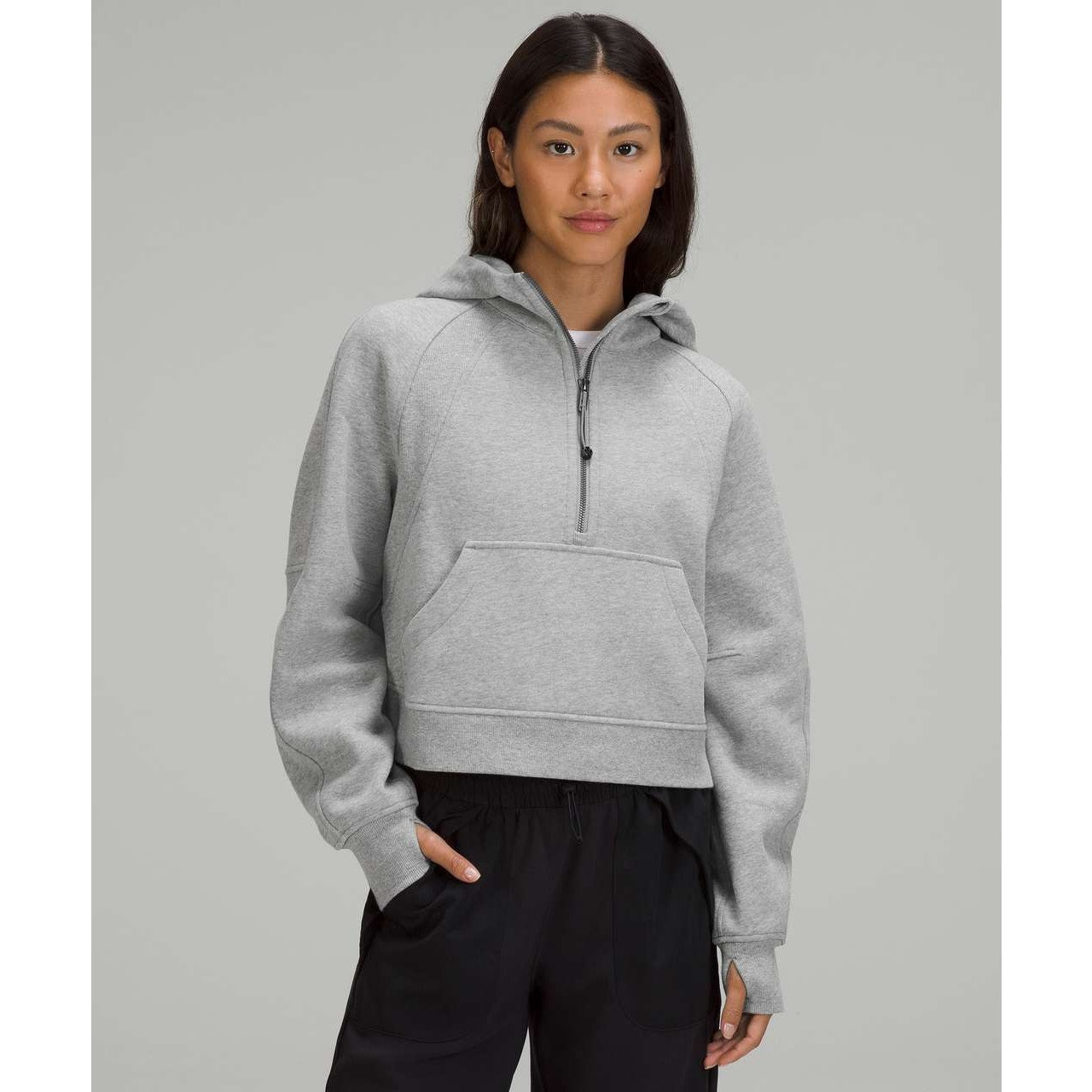 Lululemon Scuba Oversized Half-Zip Hoodie Heathered Core Medium Grey M / L
