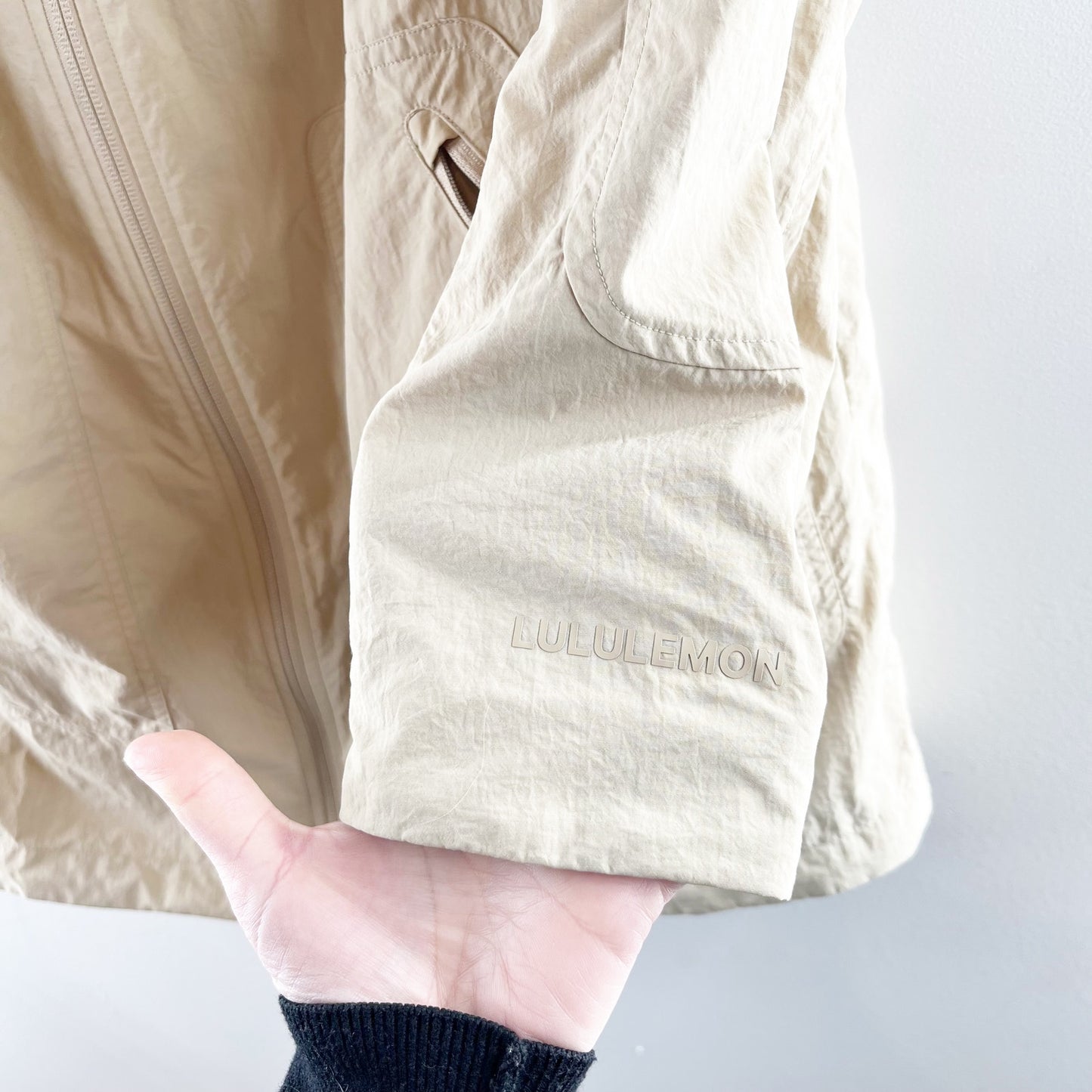 Lululemon Hooded Mid-Length Utility Jacket Trench Beige XS
