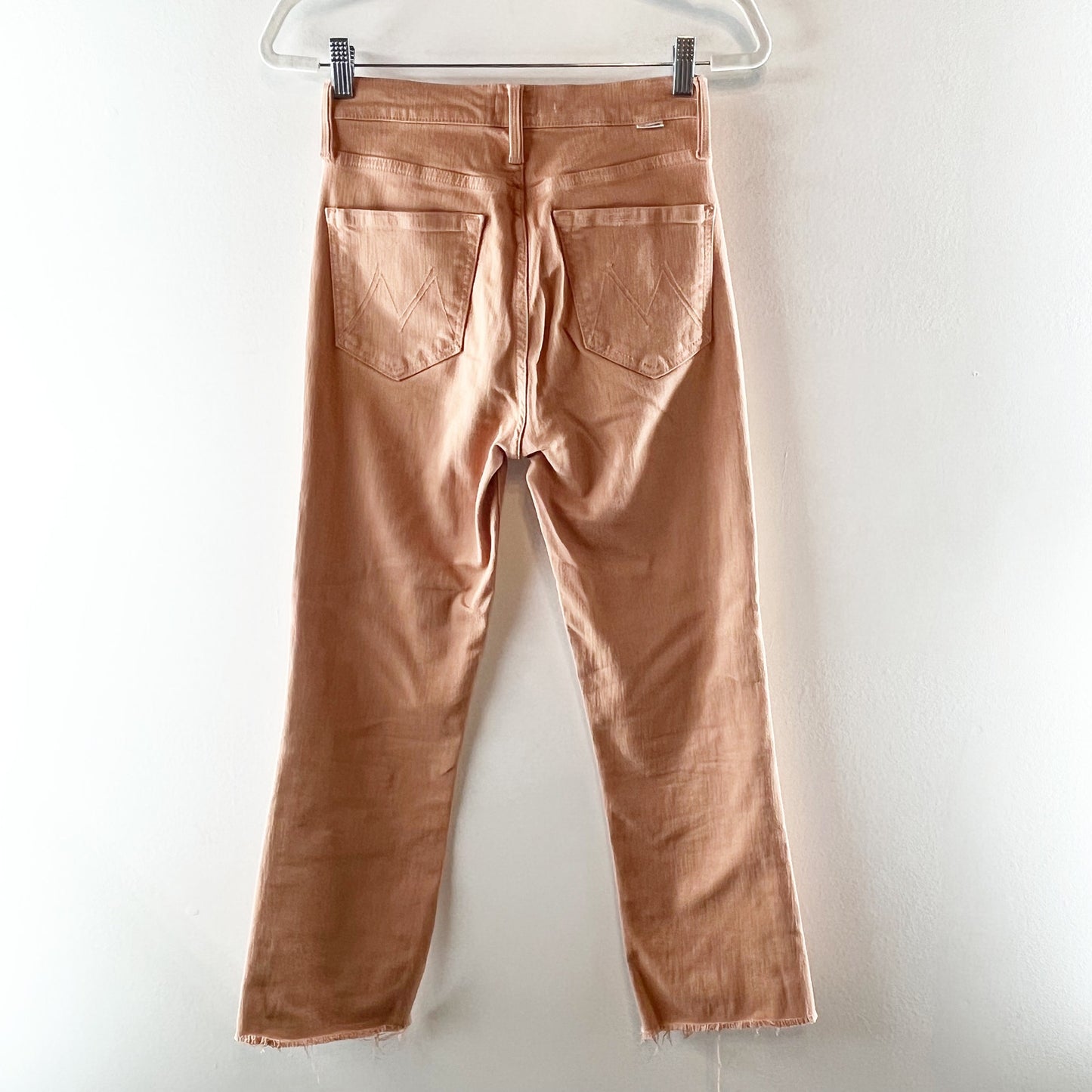 Mother The Tripper High Rise Ankle Straight Fray Hem Jeans Play Date Toasted Nut