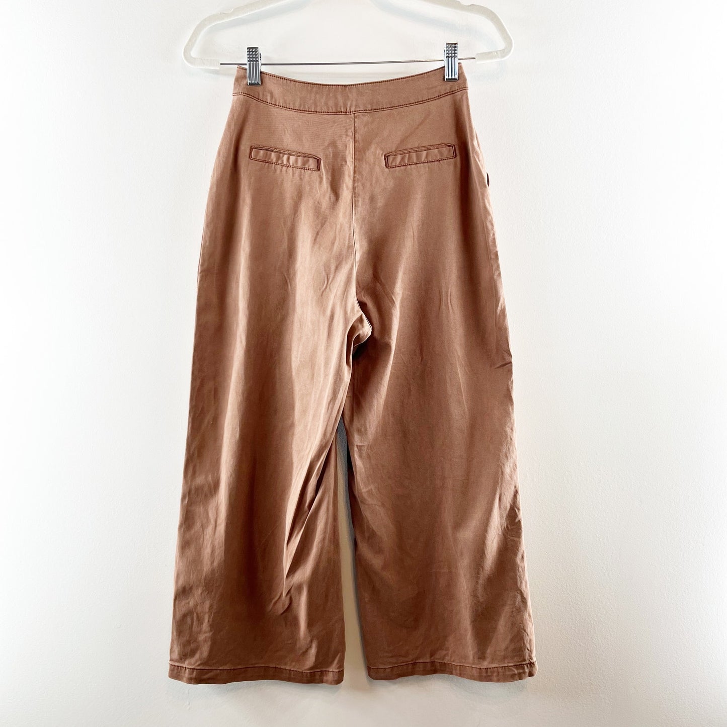 Splendid Evereve Margaret Cropped Wide Leg Trouser Pants Chocolate Brown XS