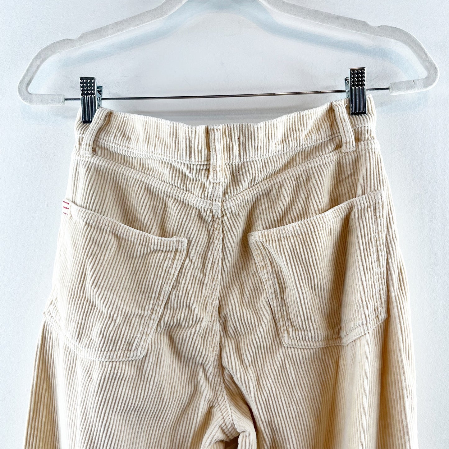 BDG High & Wide Corduroy Cotton Wide Leg Pants Cream 25 / 0