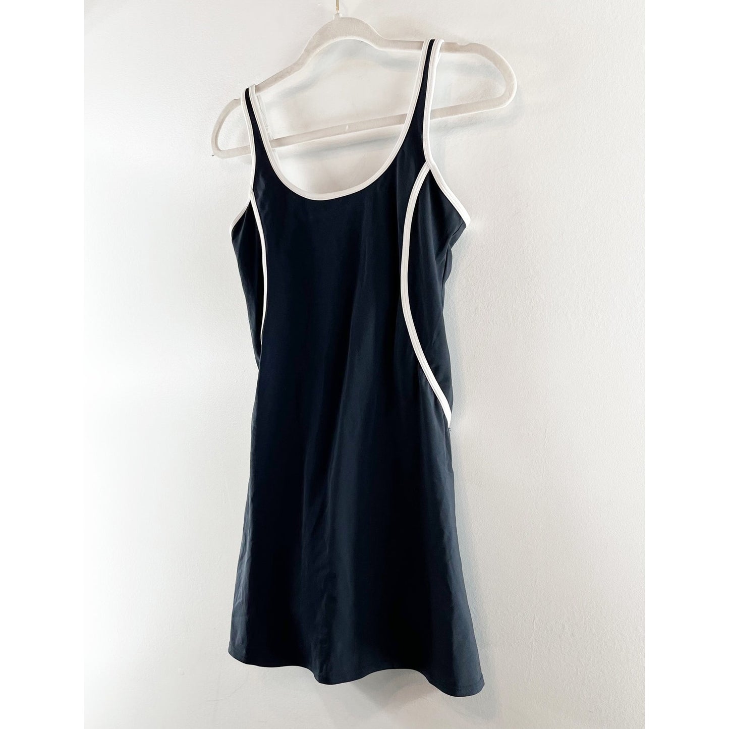 Abercrombie Traveler Active Tennis Mini Dress Black White Piping Small