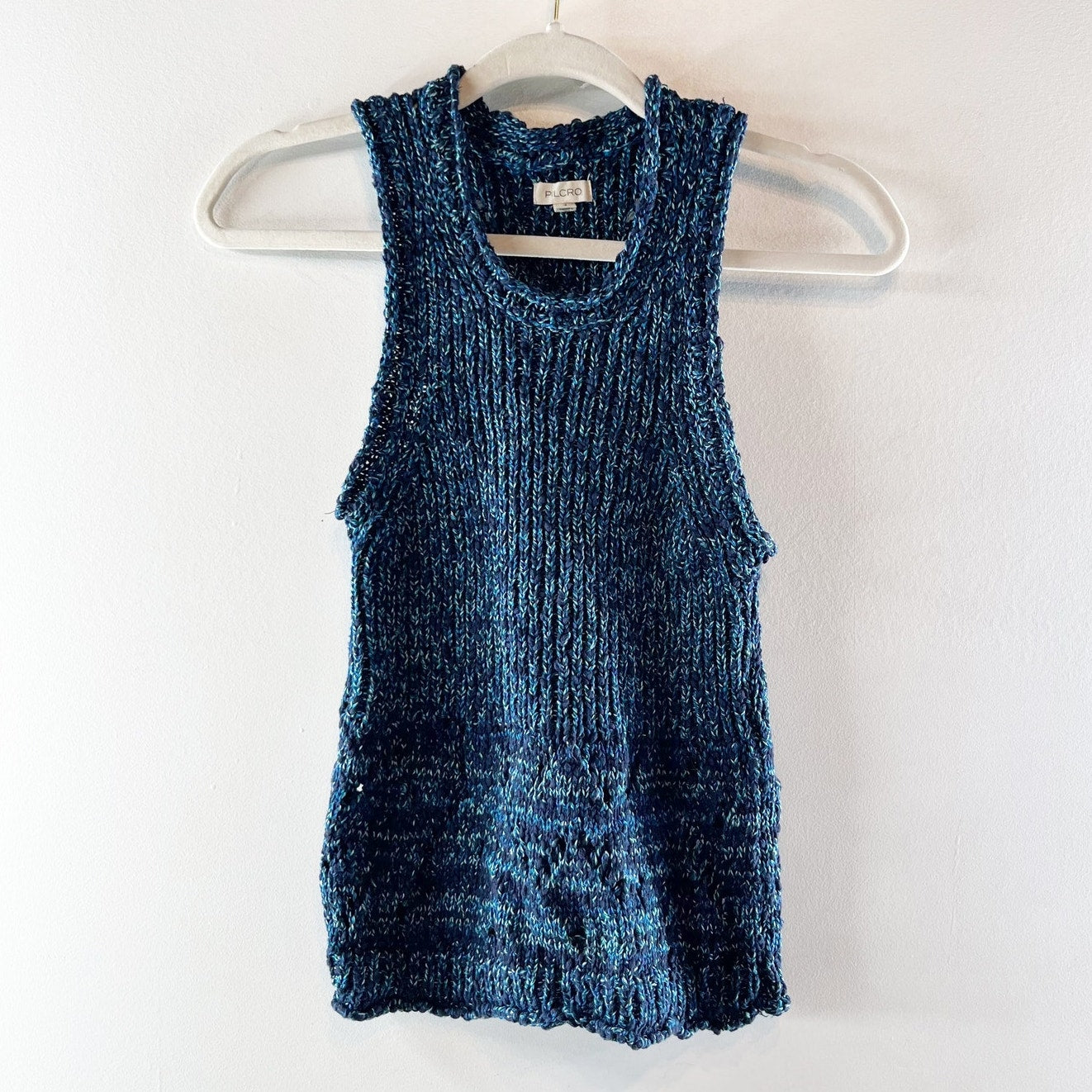 Pilcro Anthropologie Sweater Knit Tank Top Blue Small