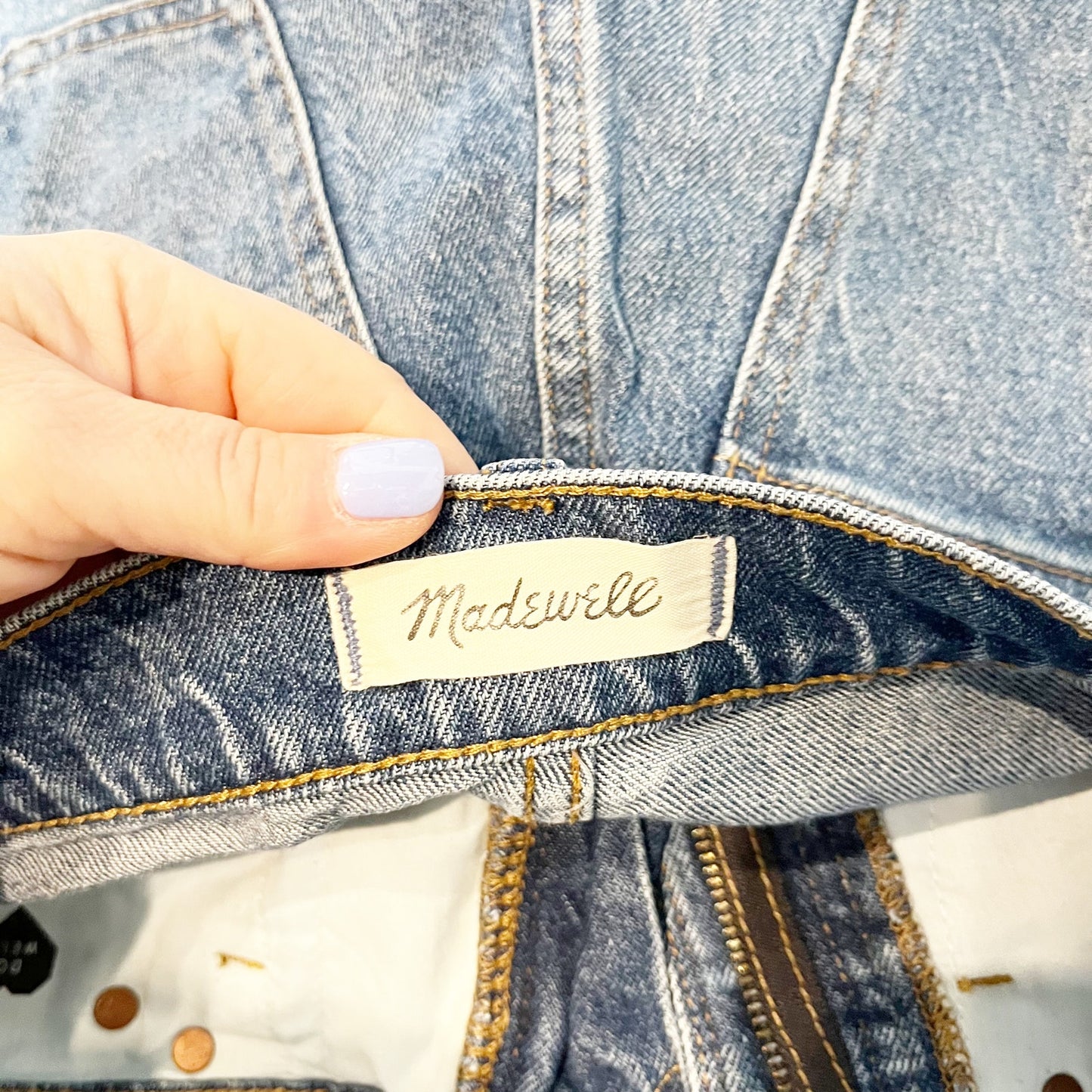 Madewell Mid Rise Perfect Jean Cutoff Denim Shorts Blue 24